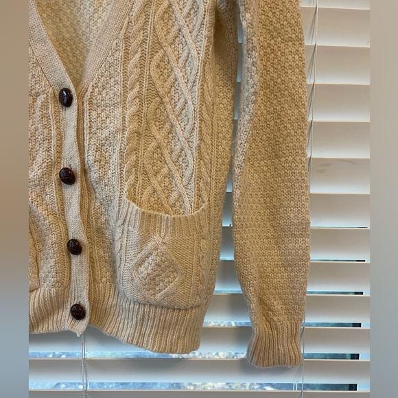 Cream Button Up Cardigan - Picture 3 of 9